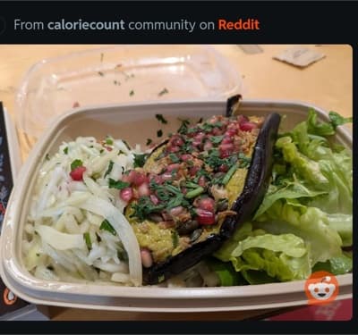 Stuffed Eggplant with Salad